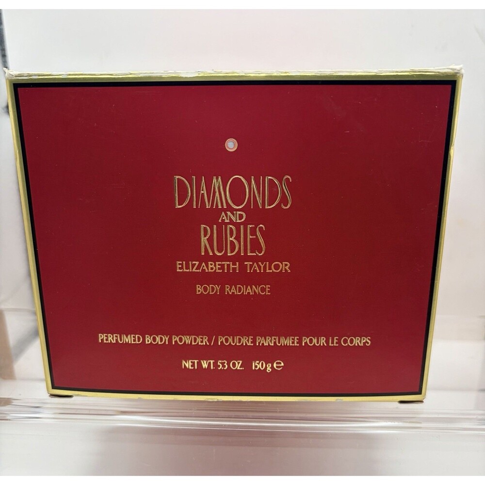 Vintage Elizabeth Taylor Diamonds & Rubies Perfumed Body Powder 5.3 Oz NOB
